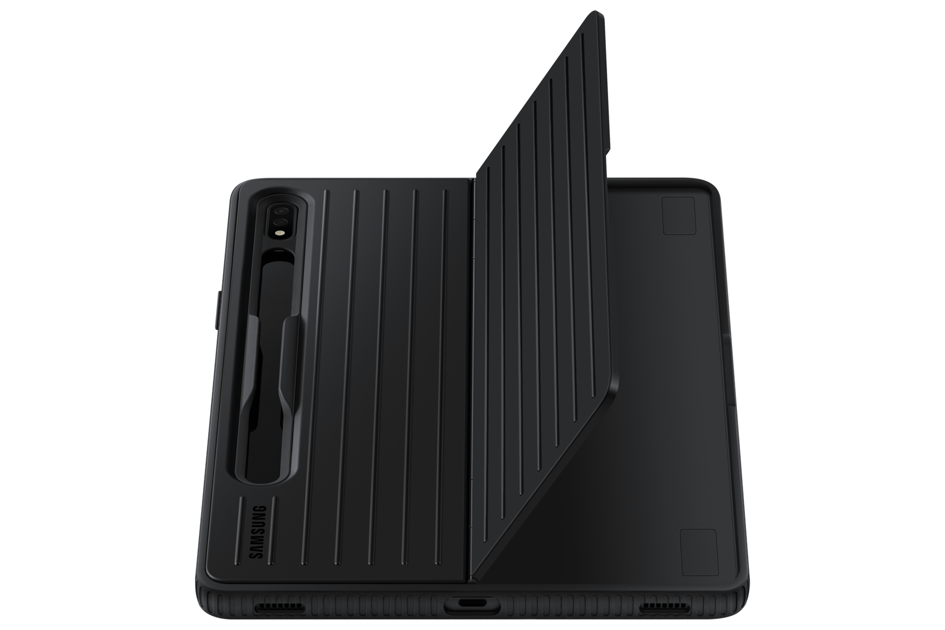 Чехол-накладка Protective Standing Cover Tab S8 EF-RX700CBEGRU Черный фото подставка сверху