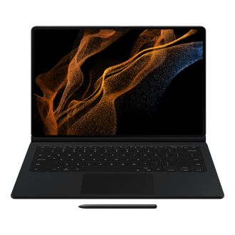 Чехол-клавиатура Tab S8 Ultra EF-DX900BBRGRU Черный фото подставка спереди