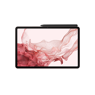 Планшет Samsung Galaxy Tab S8 Wi-Fi SM-X700NIDASER розовое золото фото с s-pen горизонтально спереди