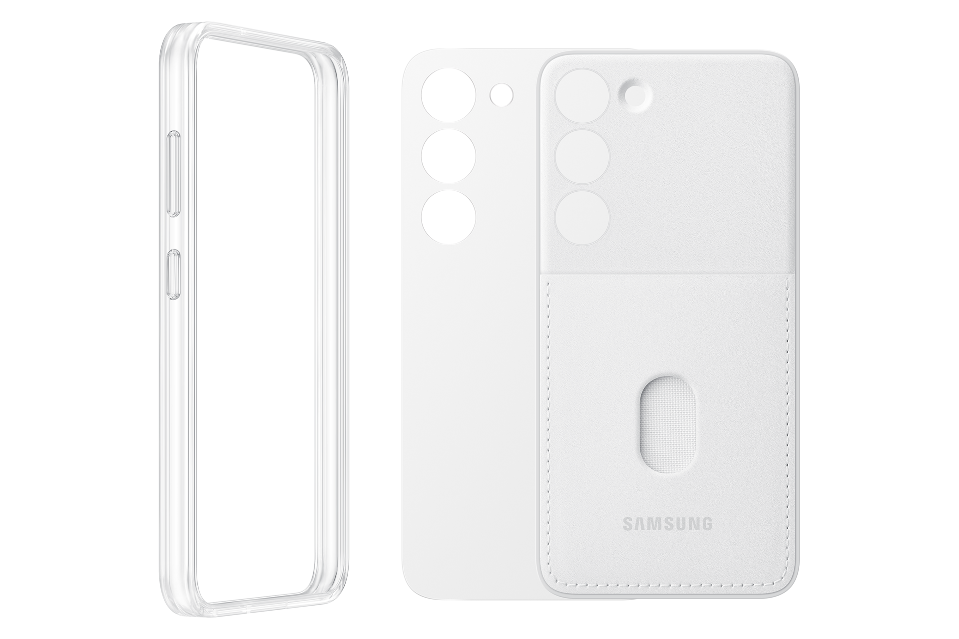  Чехол-накладка Frame Case для Galaxy S23 белый фото  в наборе