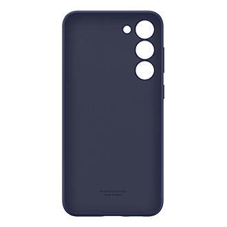 Чехол-накладка Silicone Case для Galaxy S23+ тёмно-синий фото сзади