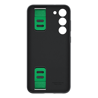Чехол-накладка Silicone Grip Case для Galaxy S23+ чёрный фото сзади