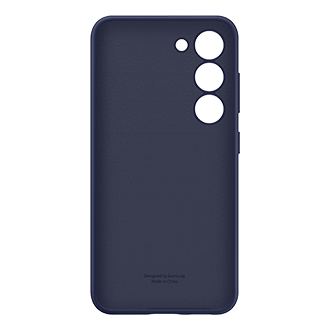 Чехол-накладка Silicone Case для Galaxy S23 темно-синий фото сзади
