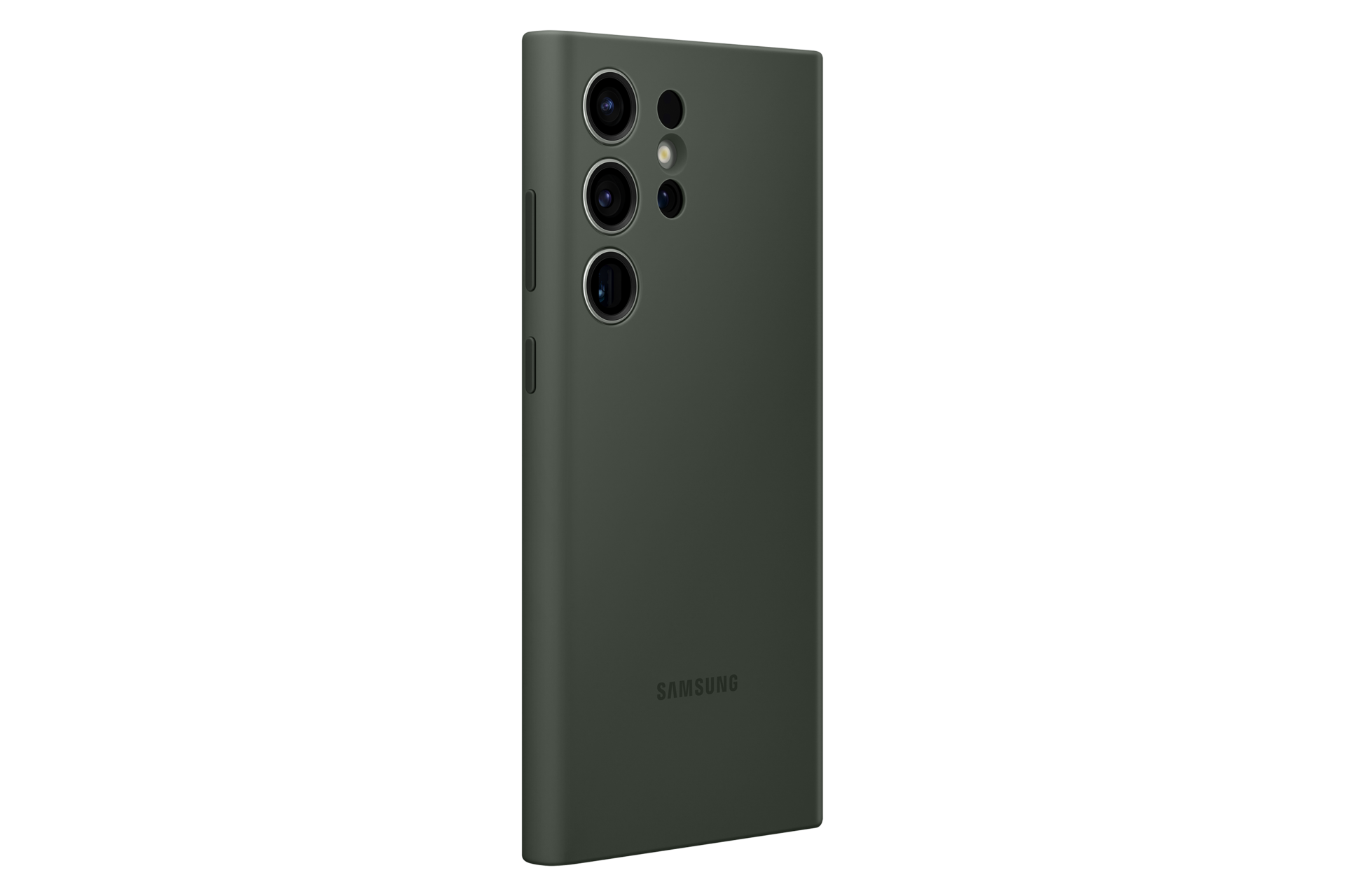  Чехол-накладка Silicone Case для Galaxy S23 Ultra хаки фото сбоку