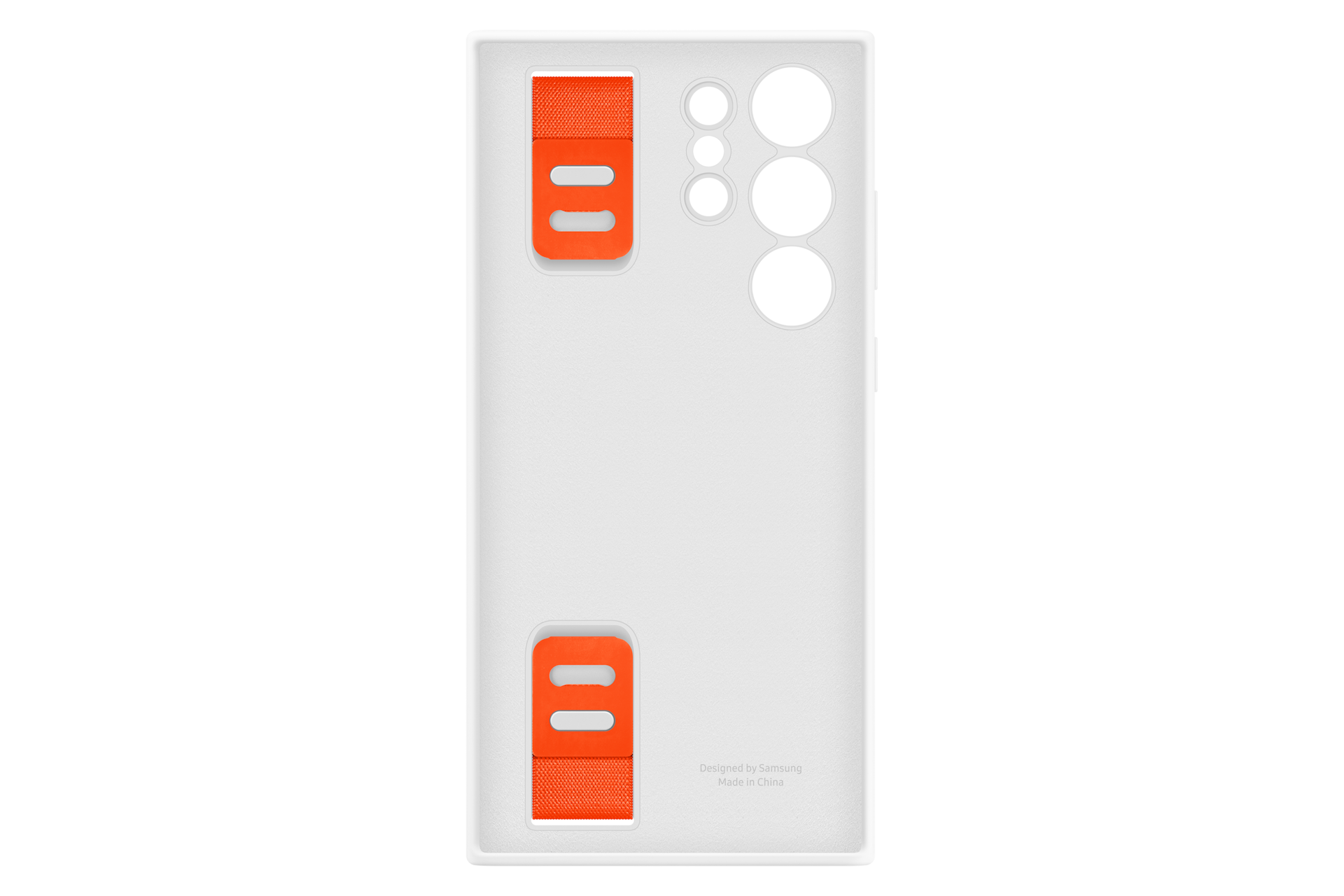 Чехол-накладка Silicone Grip Case для Galaxy S23 Ultra белый фото сзади