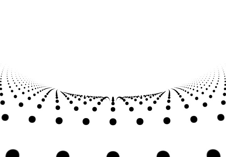 Многочисленные чёрные точки образуют полукруг в нижней части страницы и подпрыгивают сначала медленно, а затем быстро. Затем показано, как надеваются Galaxy Buds3.