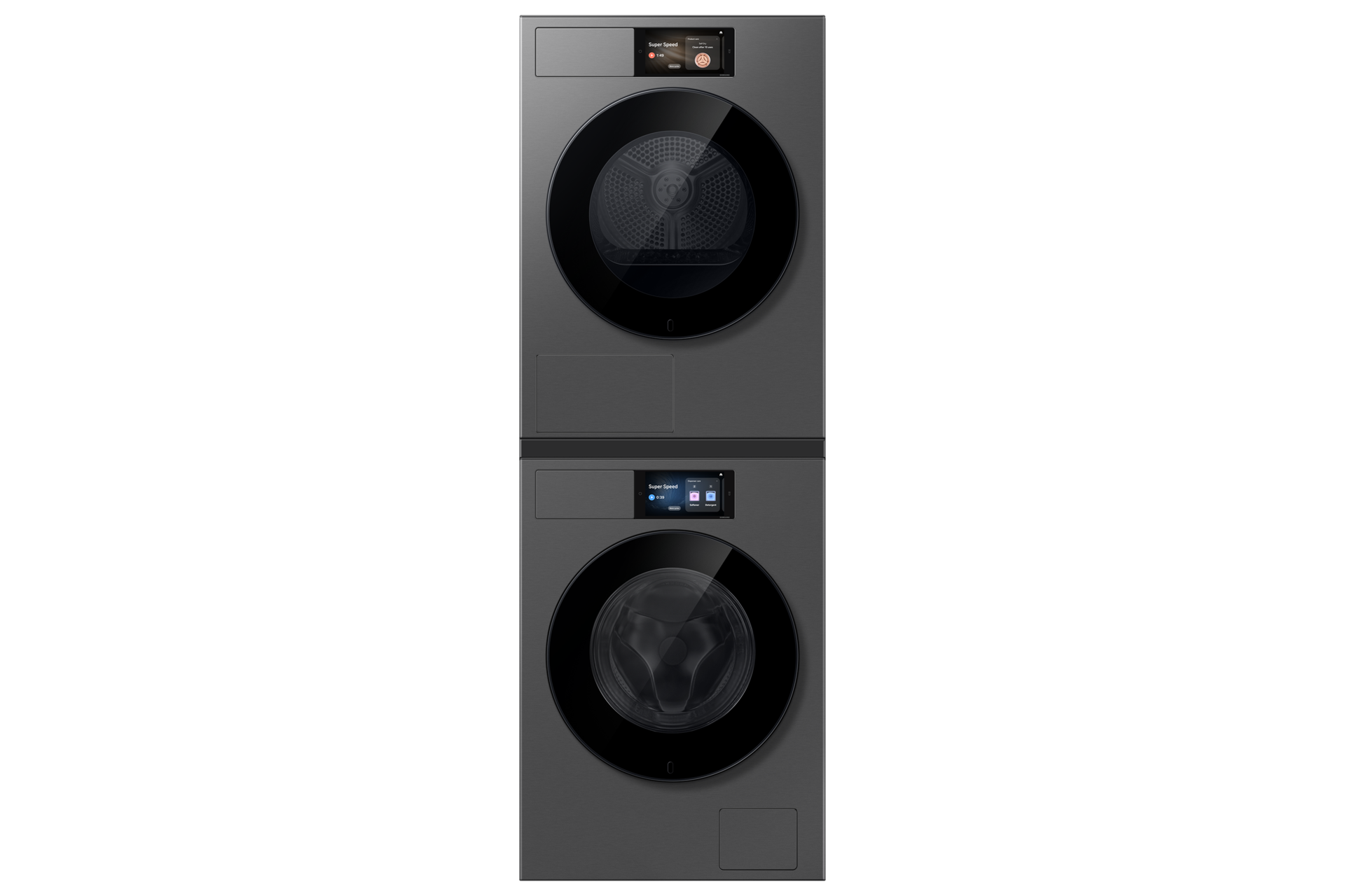 Front loading Dryer Smart Screen and On Device Bixby 10kg Stack-Front-Door-Closed Gray 