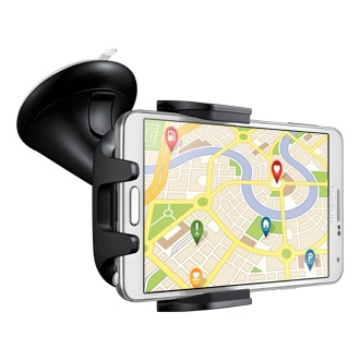 Универсальный автомобильный держатель для смартфонов, вид со смартфоном