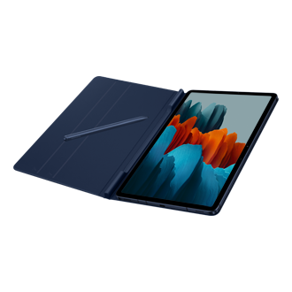 Чехол-обложка Book Cover Tab S 11.0  EF-BT630PNEGRU Темно-синий фото спереди в развороте