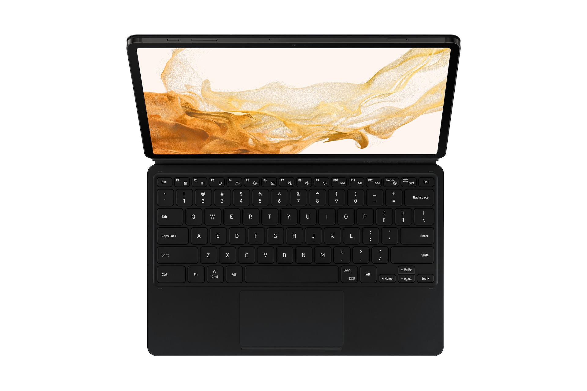 Чехол-клавиатура с тачпадом Tab S 12.4  EF-DT970BBRGRU Черный фото подставка сверху