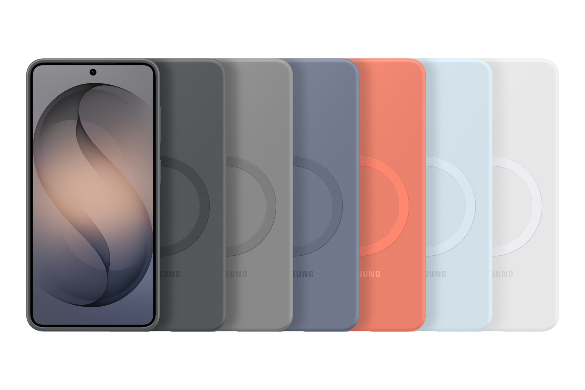 Чехол Silicone Magnet Case Galaxy S26 Set-Cut Gray 