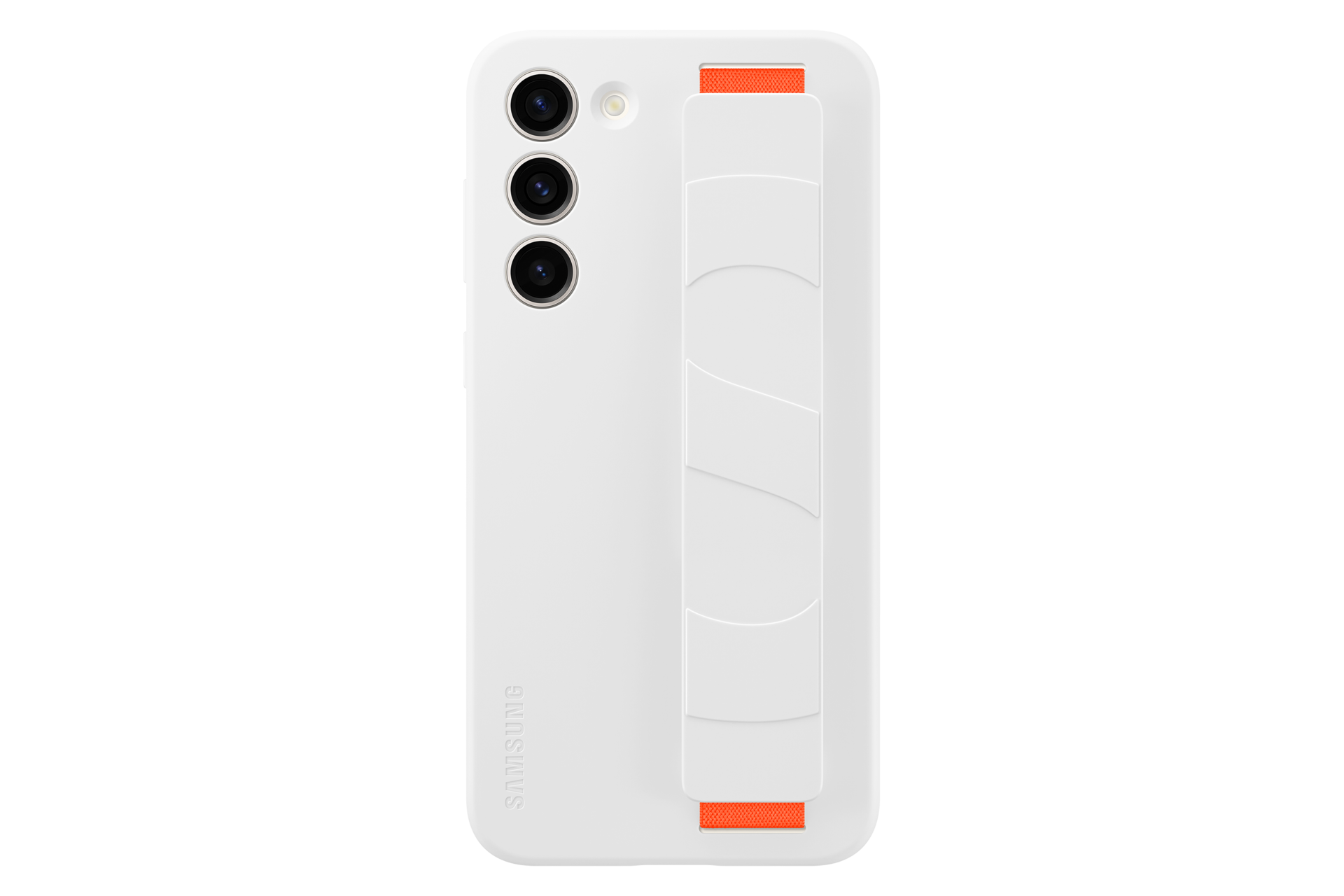  Чехол-накладка Silicone Grip Case для Galaxy S23+ белый фото спереди