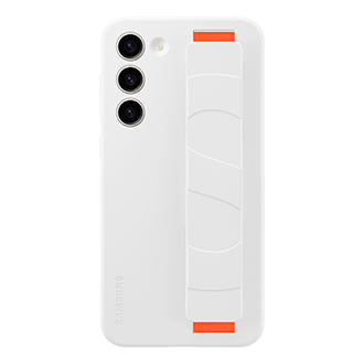  Чехол-накладка Silicone Grip Case для Galaxy S23+ белый фото спереди