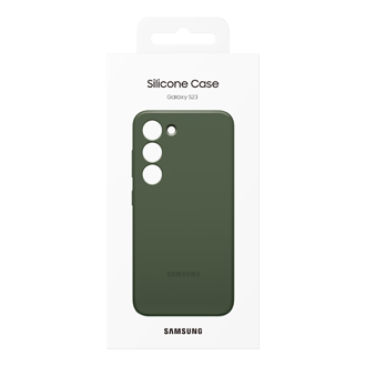  Чехол-накладка Silicone Case для Galaxy S23 хаки фото в упаковке