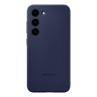  Чехол-накладка Silicone Case для Galaxy S23 темно-синий фото спереди