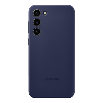  Чехол-накладка Silicone Case для Galaxy S23+ тёмно-синий фото спереди