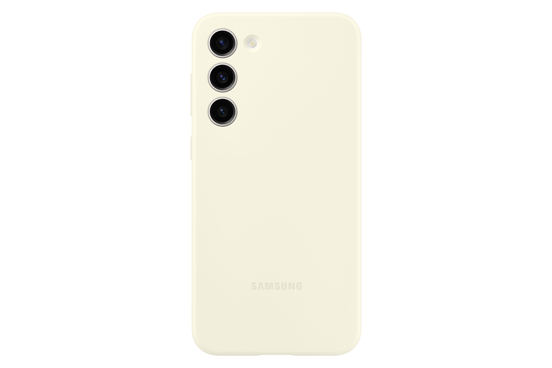  Чехол-накладка Silicone Case для Galaxy S23+ бежевый хлопок фото спереди
