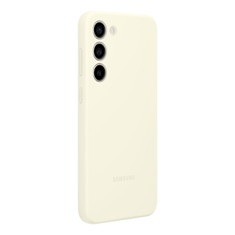  Чехол-накладка Silicone Case для Galaxy S23+ бежевый хлопок фото сбоку
