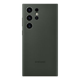  Чехол-накладка Silicone Case для Galaxy S23 Ultra хаки фото спереди