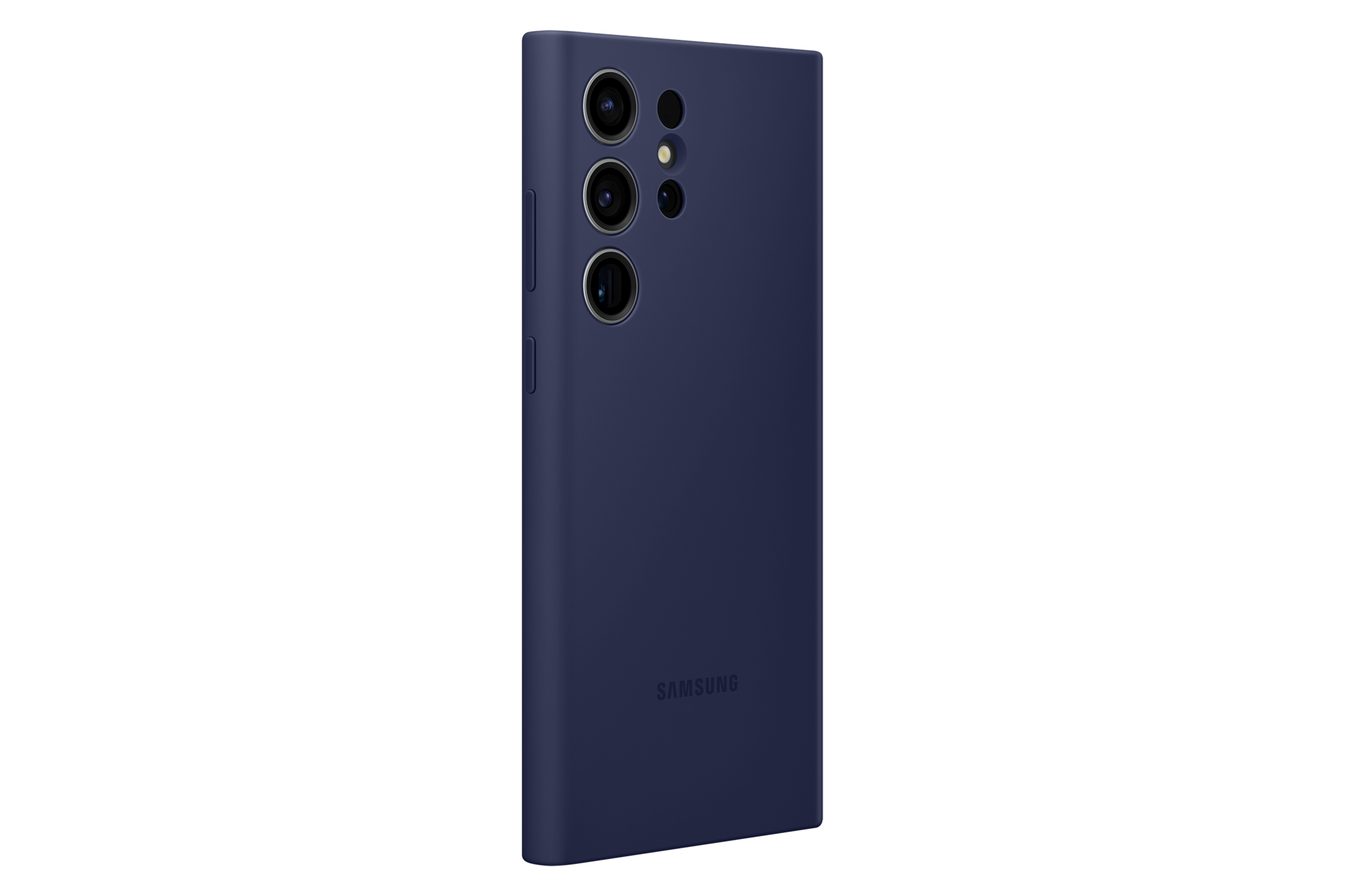  Чехол-накладка Silicone Case для Galaxy S23 Ultra тёмно-синий фото сбоку