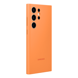  Чехол-накладка Silicone Case для Galaxy S23 Ultra оранжевый фото сбоку