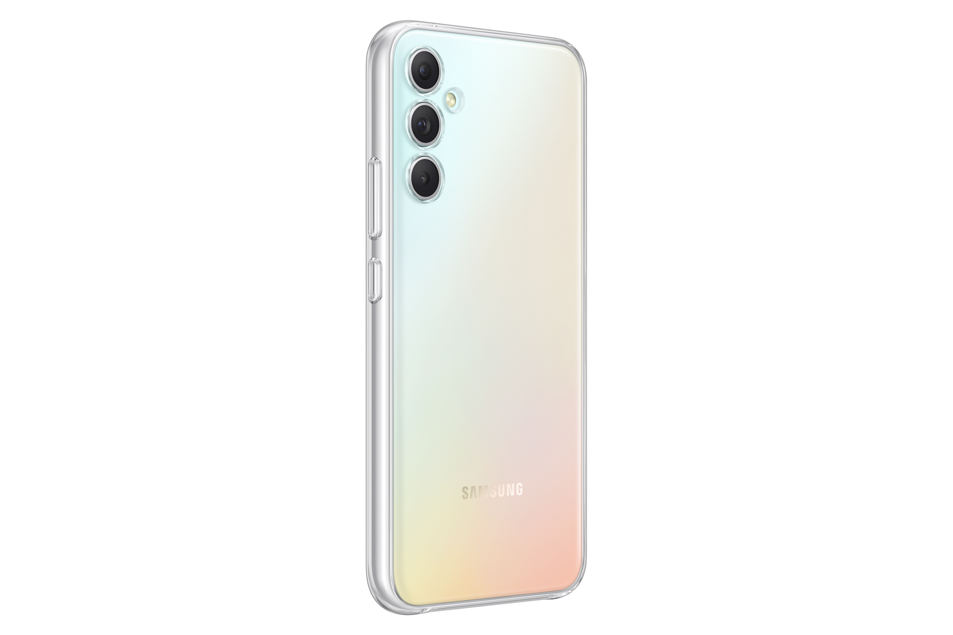 Чехол-накладка Clear Case A34 5G EF-QA346CTEGRU прозрачный фото под углом слева