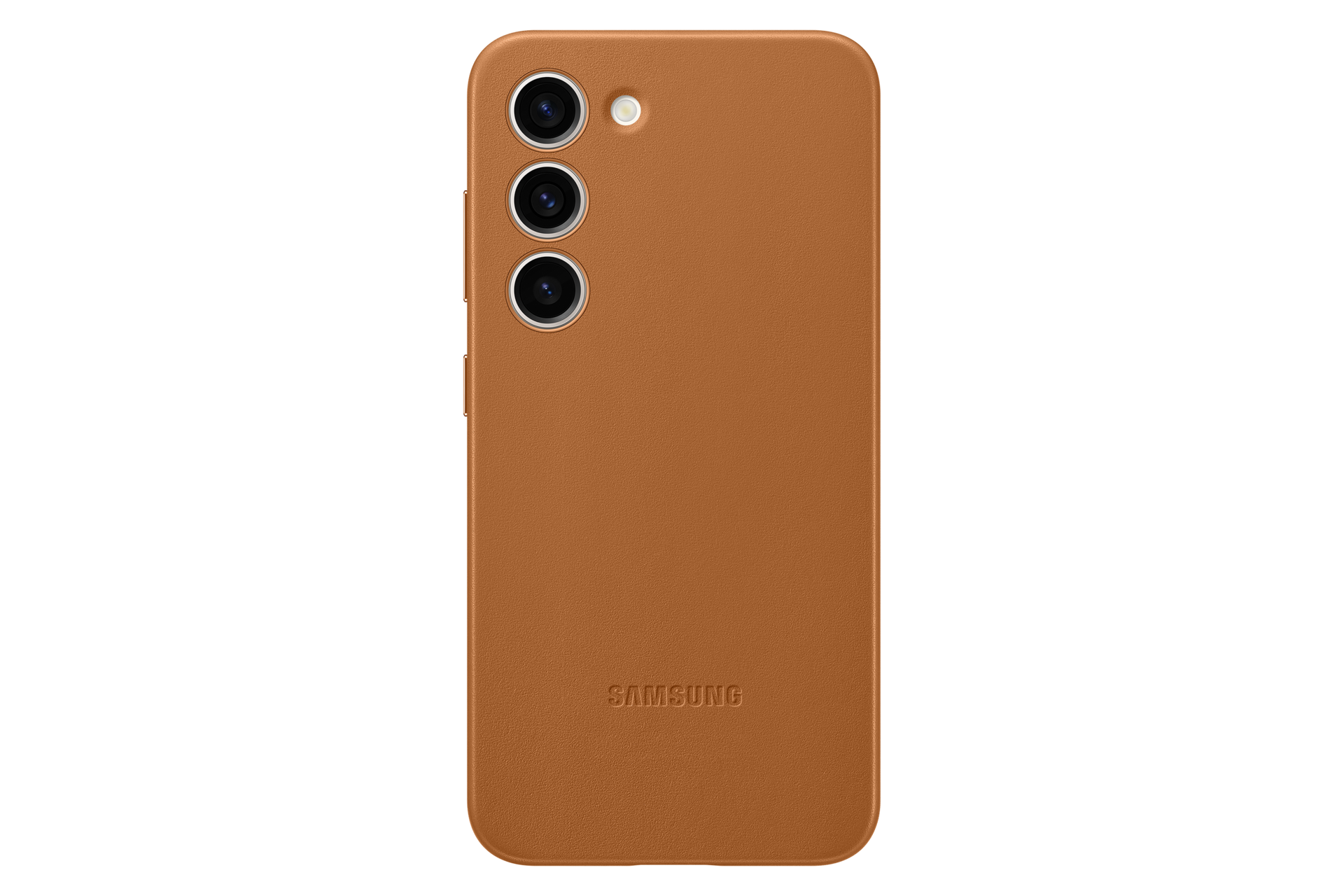  Чехол-накладка Leather Case для Galaxy S23 песочно-бежевый фото спереди