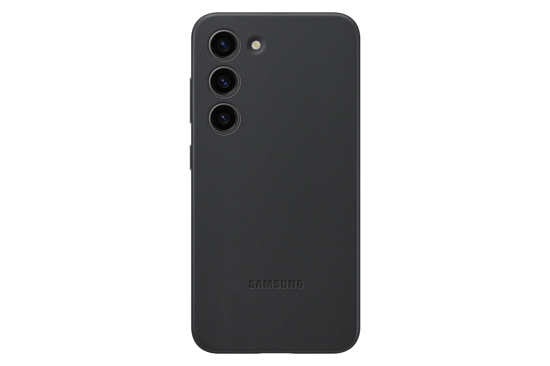  Чехол-накладка Leather Case для Galaxy S23 черный фото спереди