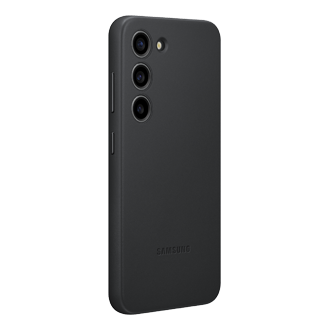  Чехол-накладка Leather Case для Galaxy S23 черный фото сбоку