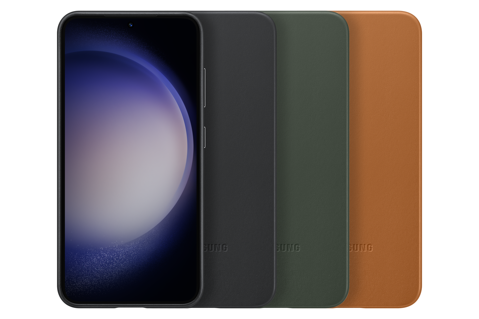 Чехол-накладка Leather Case для Galaxy S23 зеленый фото в наборе все цвета
