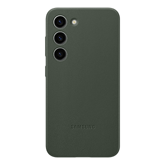  Чехол-накладка Leather Case для Galaxy S23 зеленый фото спереди