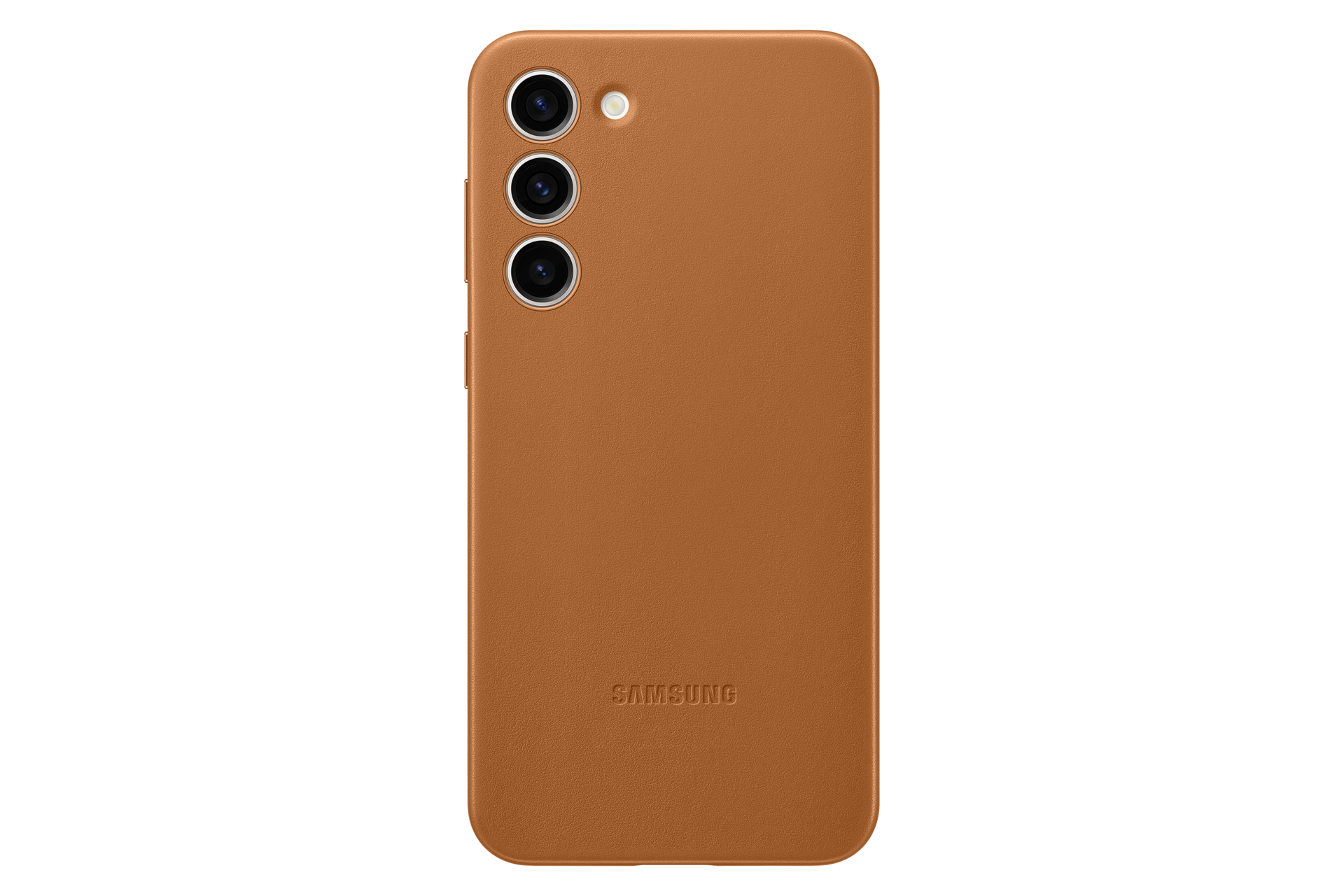  Чехол-накладка Leather Case для Galaxy S23+ песочно-бежевый фото спереди