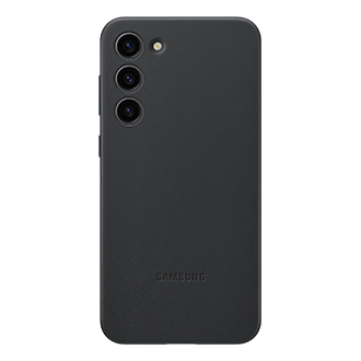  Чехол-накладка Leather Case для Galaxy S23+ чёрный фото спереди