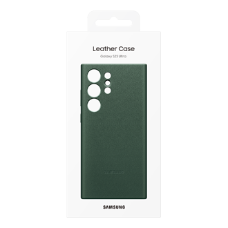  Чехол-накладка Leather Case для Galaxy S23 Ultra зеленый фото в упаковке