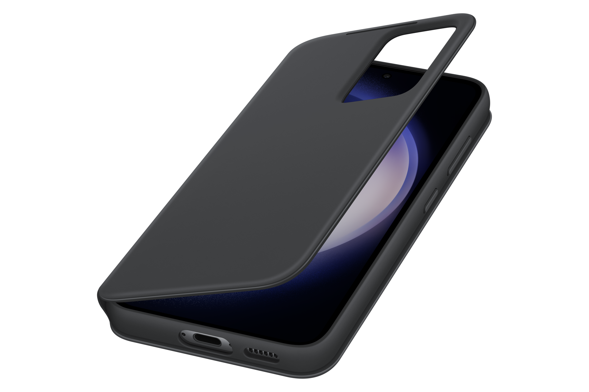  Чехол Smart View Wallet Case для Galaxy S23 черный фото спереди
