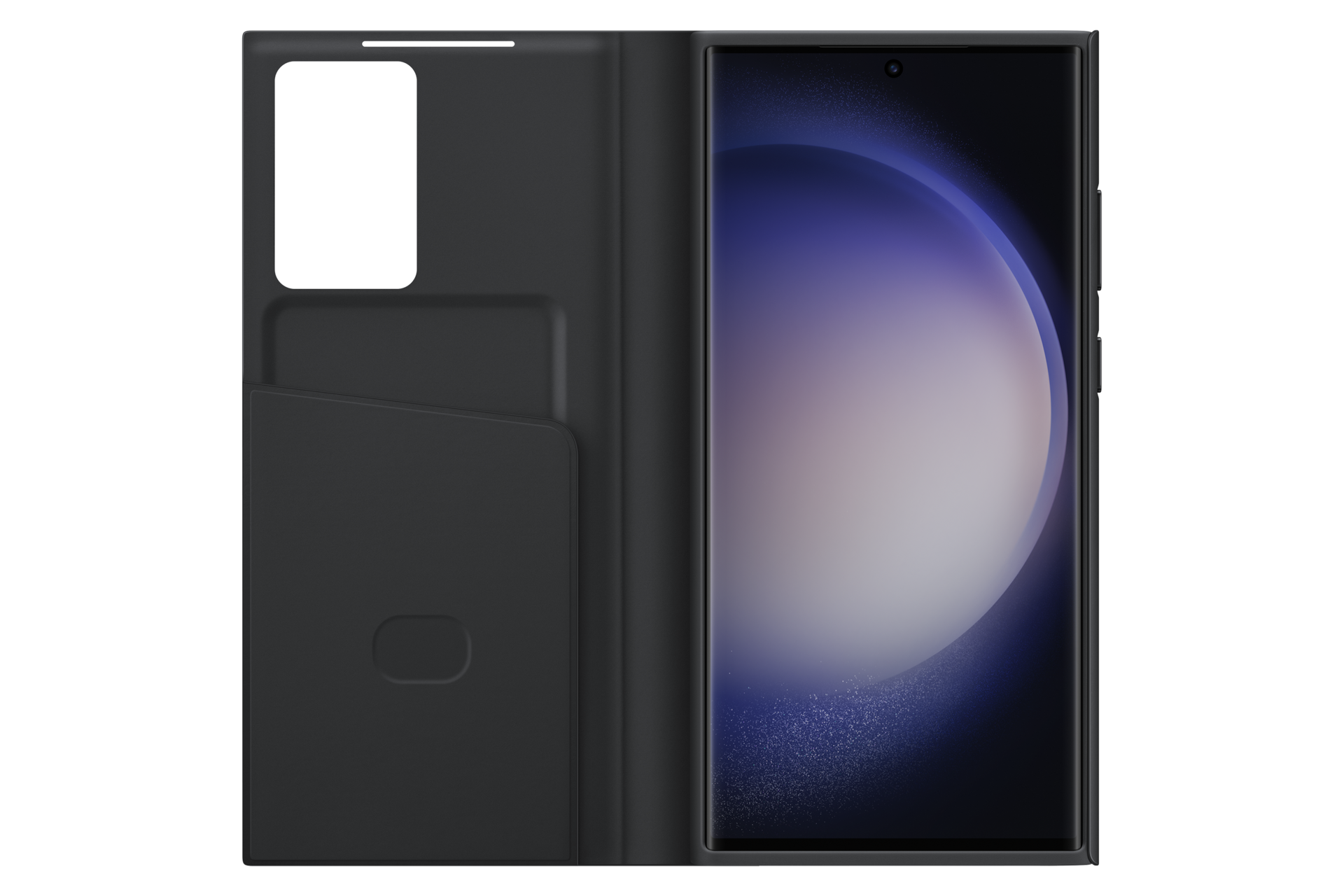  Чехол Smart View Wallet Case для Galaxy S23 Ultra чёрный фото спереди