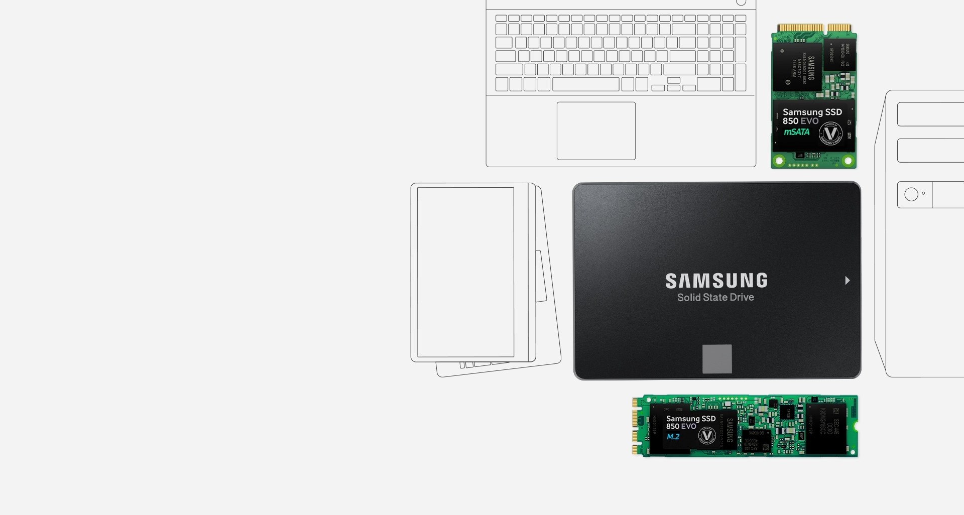 SSD-накопитель Samsung 850 Evo SATA III 4Тб - купить | Samsung RU