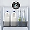 Two bottles of milk and two bottles of water are stuck in the RB7300 Big Door Bin.  There is Up to 4 Pints ​​icon.