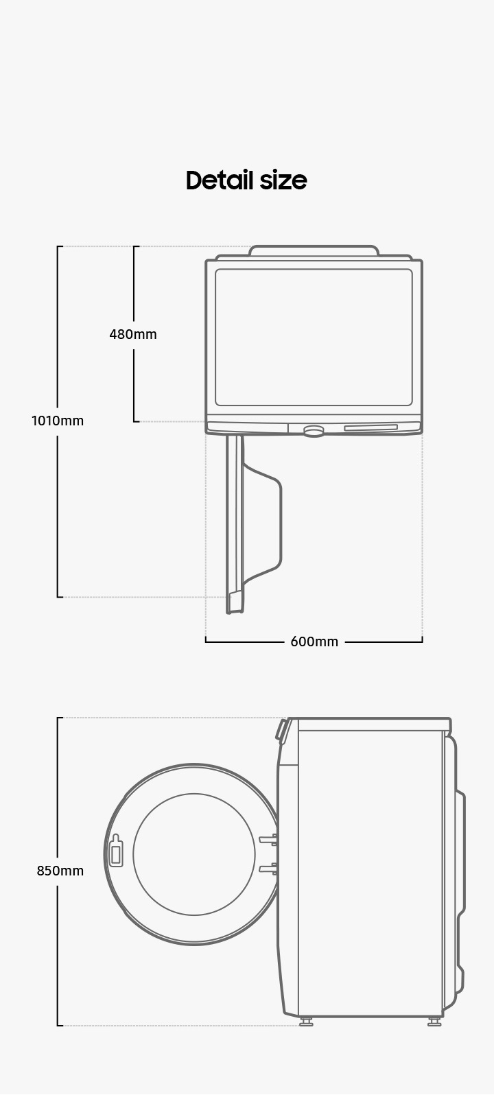 Стиральная машина WW7400A c Eco Bubble™, 9 кг, белый | черный | серебро |  Samsung РОССИЯ