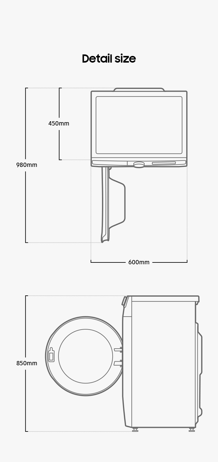 Стиральная машина WW6300A c Eco Bubble™, 8 кг gray | Samsung РОССИЯ