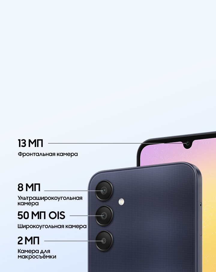 Samsung Galaxy A25 6/128 Гб [SM-A256E] Тёмно-синий - смартфон