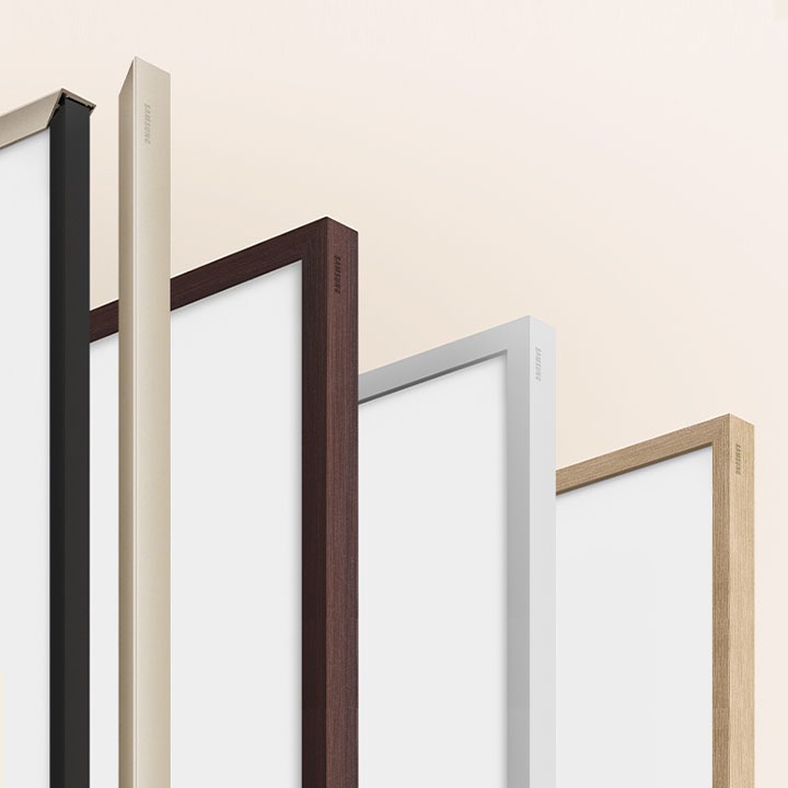 Отображаются различные настраиваемые панели The Frame разных цветов.