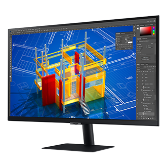27″ ViewFinity S7 S70A UHD R-perspective2 Black 