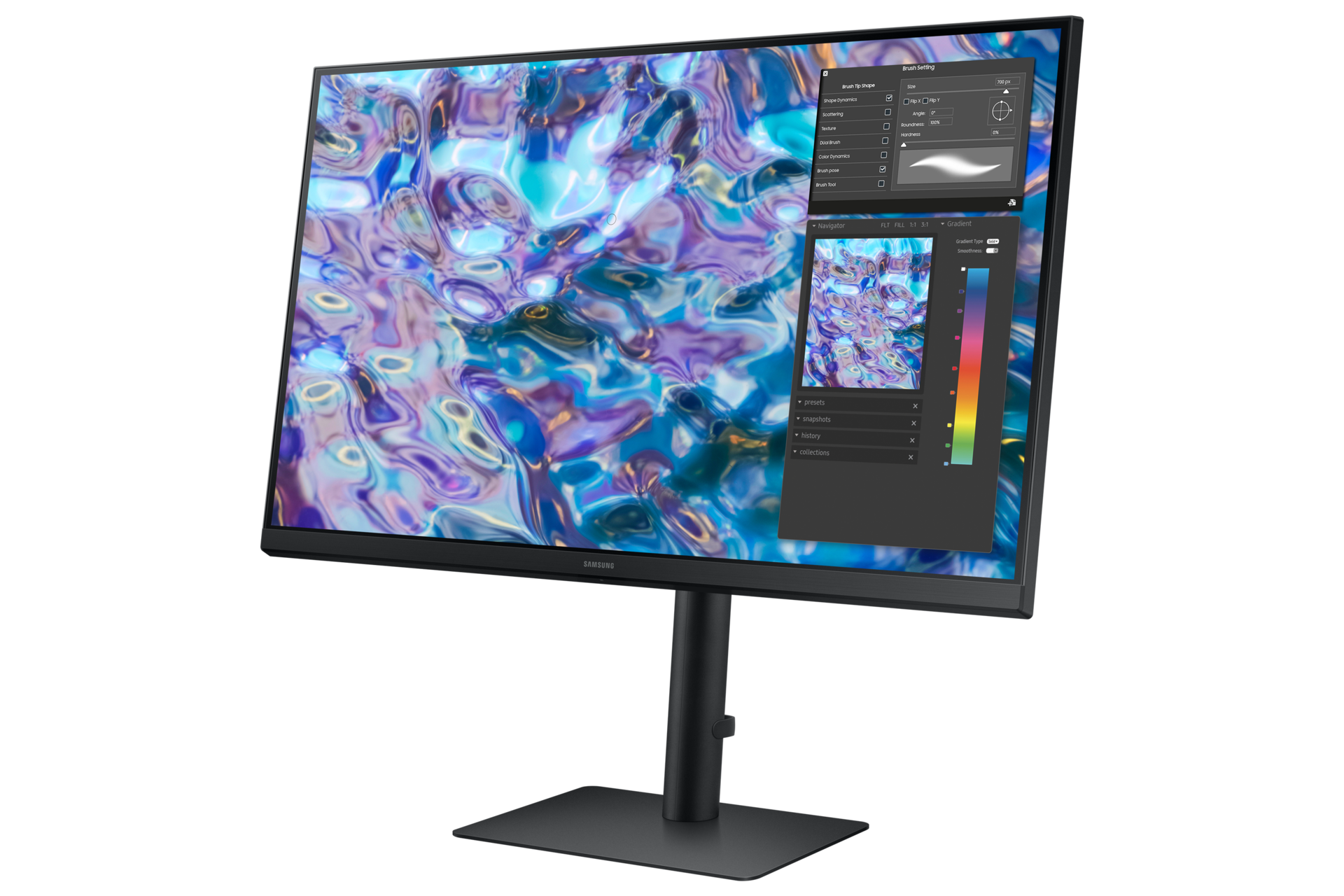 27 2K QHD монитор ViewFinity S6 с панелью IPS, регулировкой высоты и портретным режимом, вид под углом наклон назад