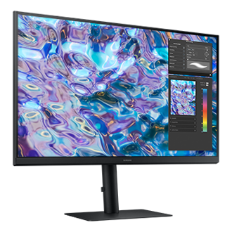 27 2K QHD монитор ViewFinity S6 с панелью IPS, регулировкой высоты и портретным режимом, вид слева в перспективе