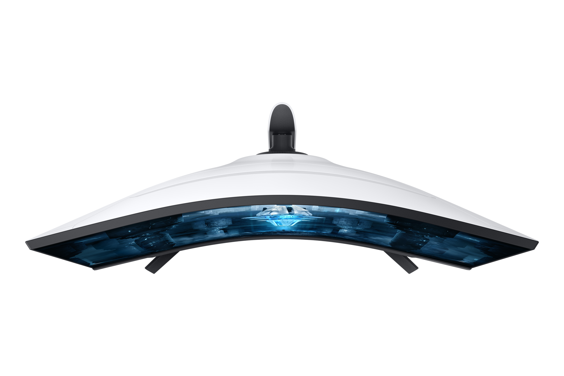 [32 Игровой монитор Ódýs~séý Ñ~éó G8 с разрешением 4K~ ÚHD, частотой обновления 240 Гц и технологией Q~úáñt~úm Mí~ñí LÉ~D, вид сверху]