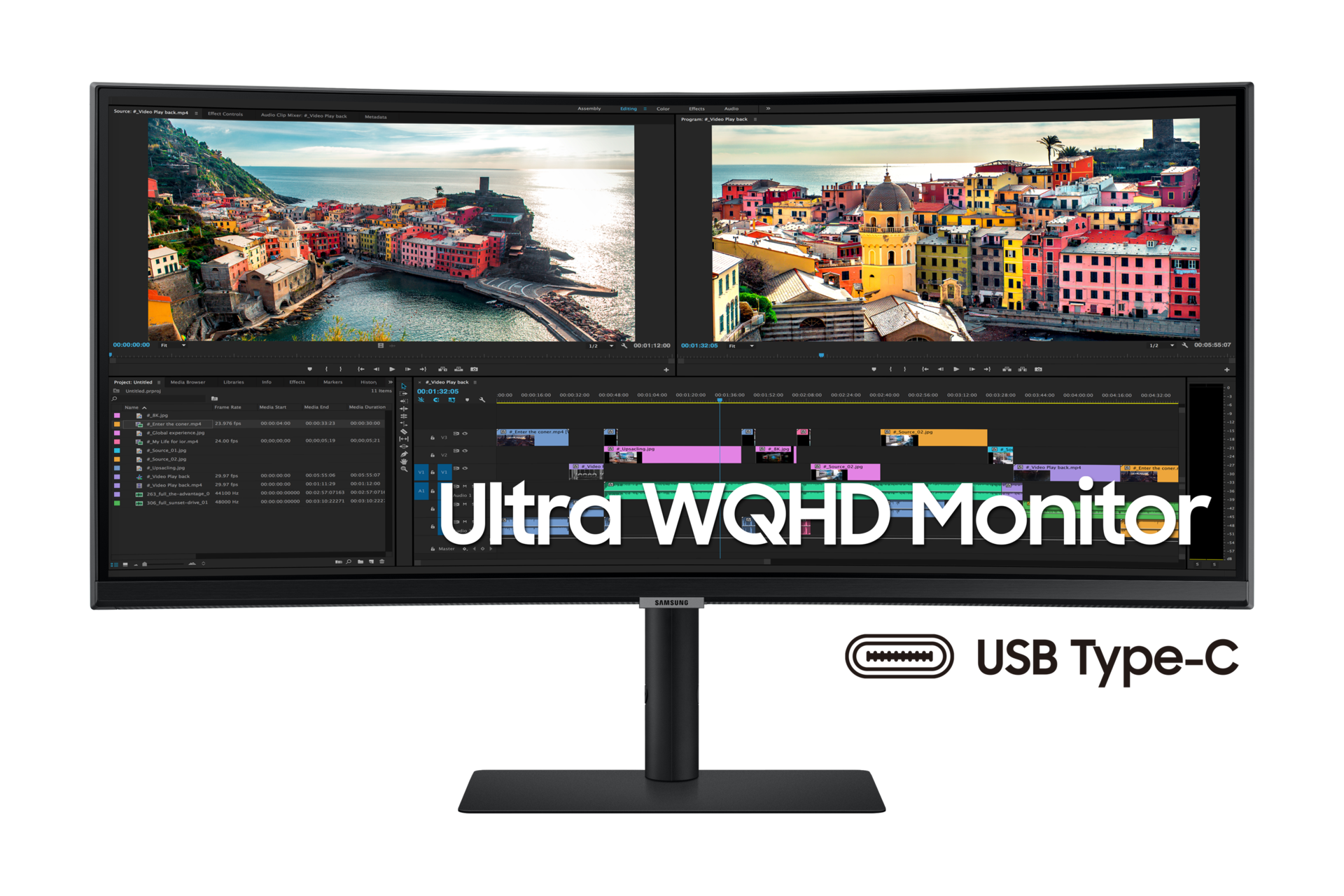 34 2K WQHD монитор ViewFinity S6 c USB-C, LAN и частотой обновления 100 Гц, вид спереди с игровым изображением