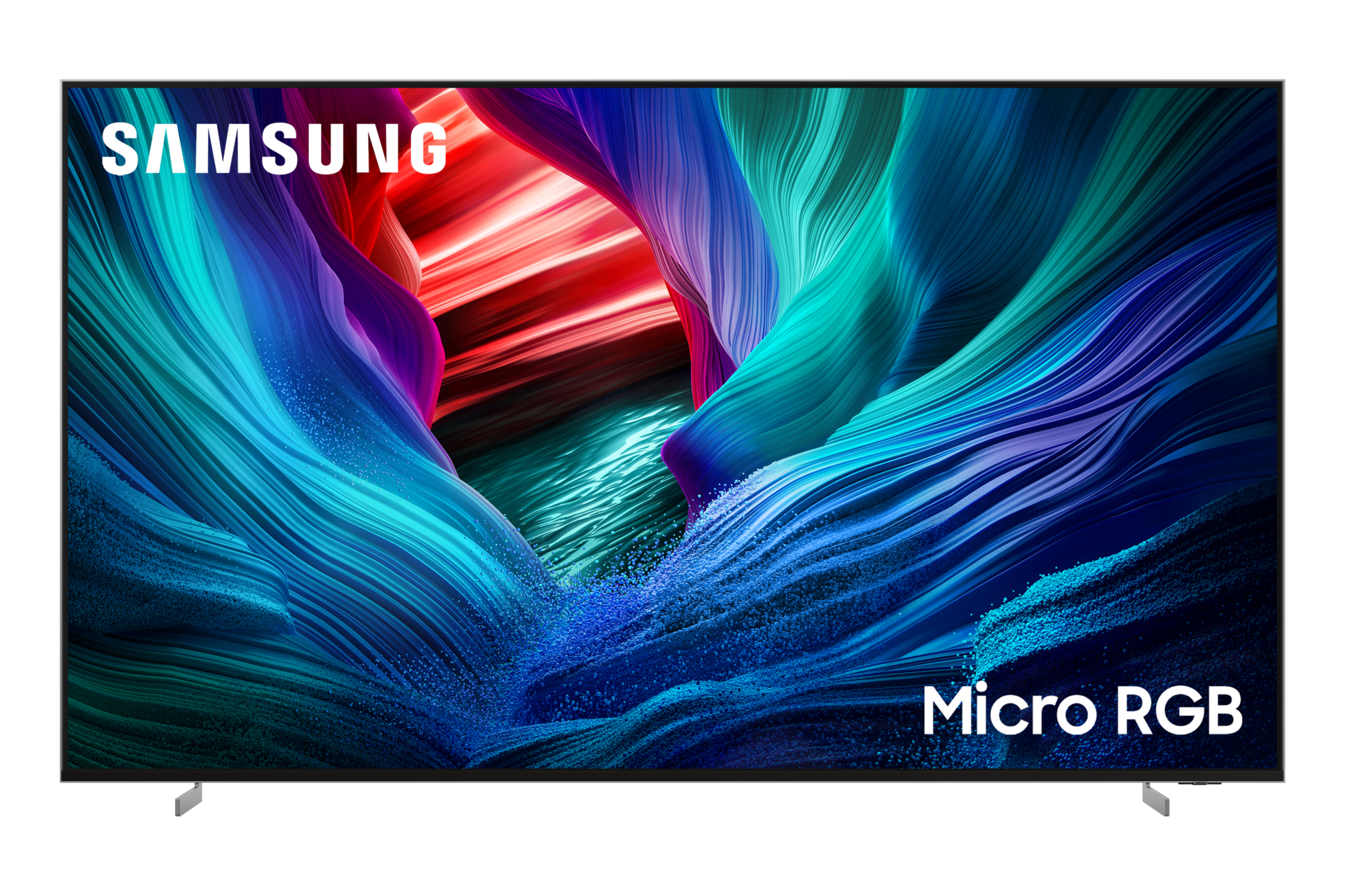 115" Micro RGB R95F 4K Samsung Vision AI Smart TV (2025) Front2 Silver 