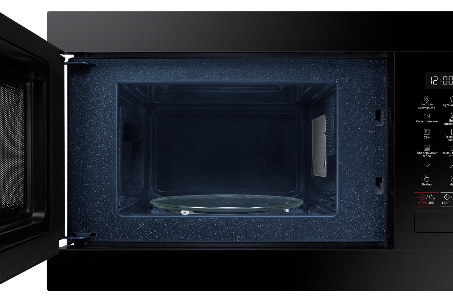 Встраиваемая микроволновая печь Соло MQ8000M, 22 л MS22M8054AK Front-Open Black 