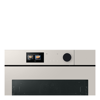 [Bésp~óké, бежевый духовой шкаф Ñ~V7000B c Á~Í Pró~ cóók~íñg, 76 л, детальный вид дисплея]